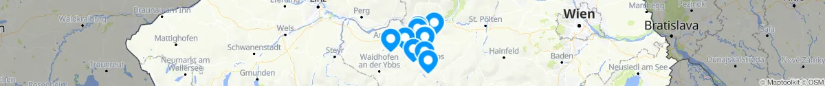 Map view for Pharmacies emergency services nearby Wieselburg-Land (Scheibbs, Niederösterreich)